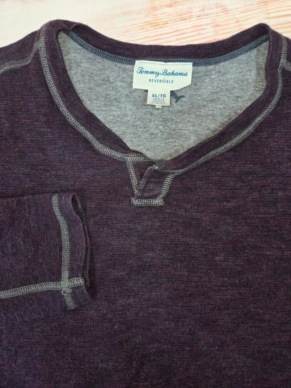 Tommy Bahama Mens Reversible Long Sleeve Sweater Size XL
